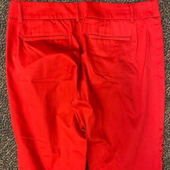 Dalia collection Fire engine red side zip flat front cropped pants‎ - Picture 5 of 6